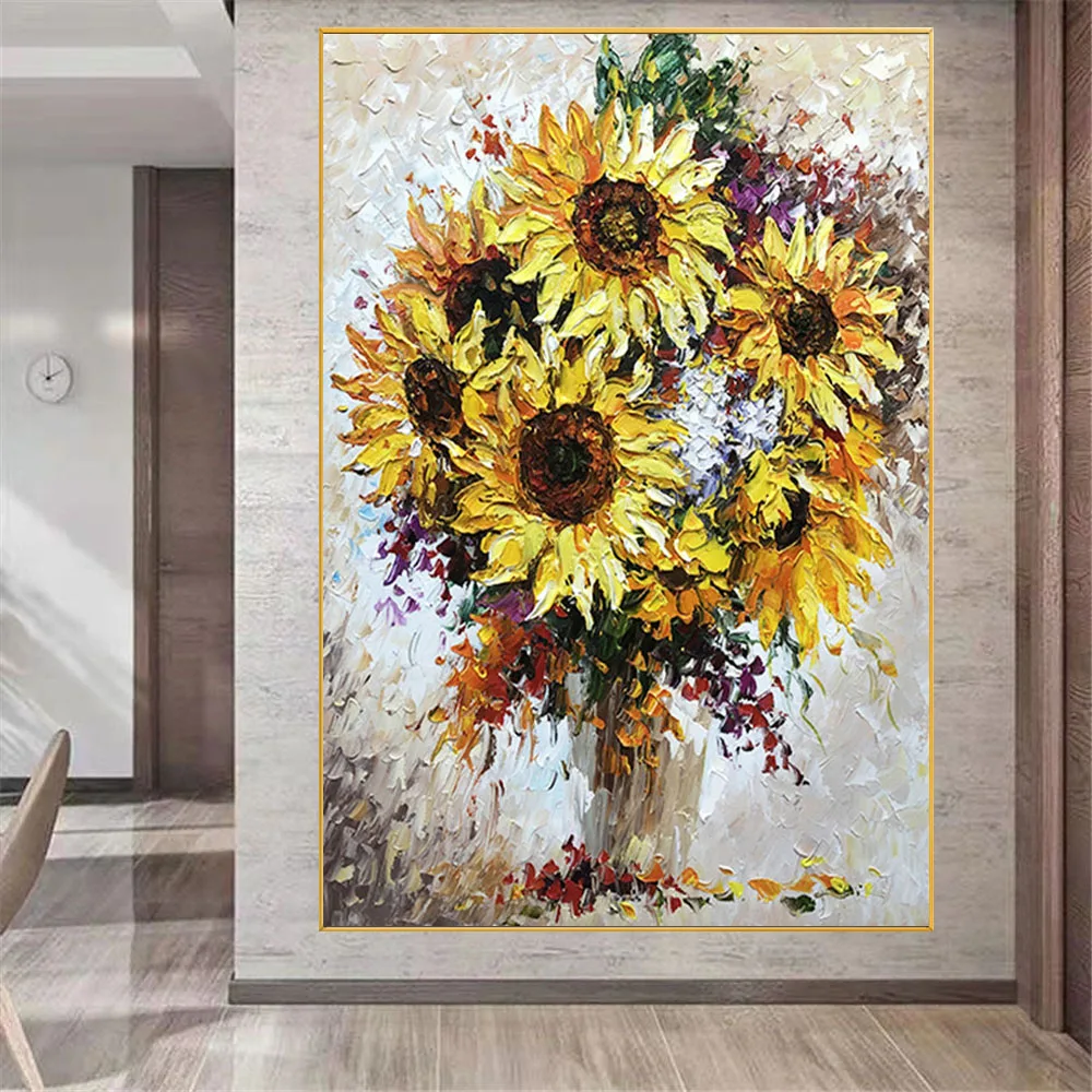 Handmade Famous Van Gogh Sunflower Oil Painting On Canvas Posters Nordic Fashion Wall Art Picture For Living Room Decor Mural
Handmade Famous Van Gogh Sunflower Oil Painting On Canvas Posters Nordic Fashion Wall Art Picture For Living Room Decor Mural