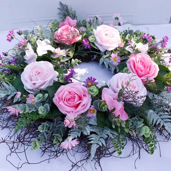 Weddinng Artificial Rose Flower Wreath Silk Simulation Spring Wreath For Front Door Wall Hanging Window Wedding Party Decor
Weddinng Artificial Rose Flower Wreath Silk Simulation Spring Wreath For Front Door Wall Hanging Window Wedding Party Decor