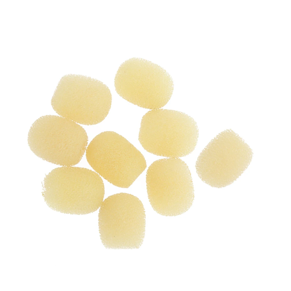 10 Mini Yellow Microphone Headset Windscreen Sponge Foam Mic Cover Protector 10 Mini Yellow Microphone Headset Windscreen Sponge Foam Mic Cover Protector