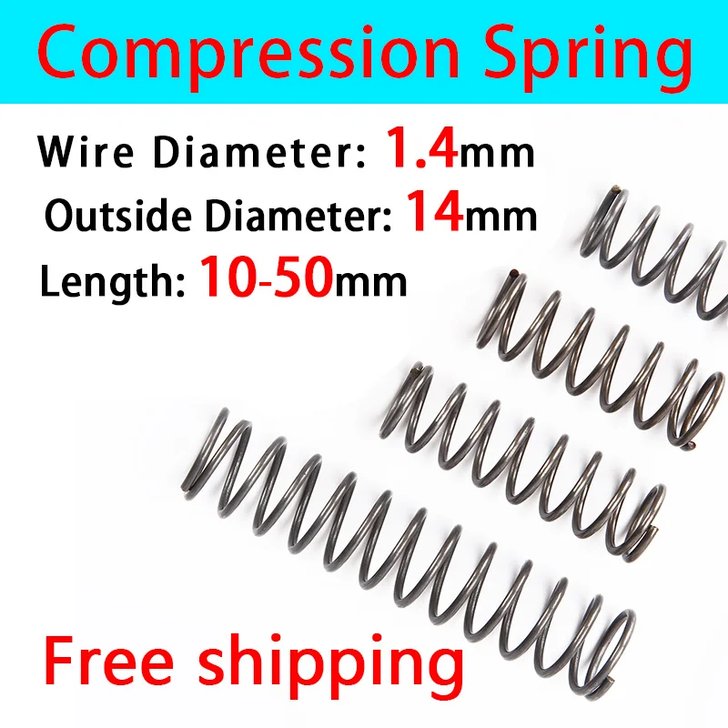 Cash Sale Compressed Spring Pressure Spring Return Spring Release Spring Wire Diameter 1.4mm Outer Diameter 14mm
Cash Sale Compressed Spring Pressure Spring Return Spring Release Spring Wire Diameter 1.4mm Outer Diameter 14mm