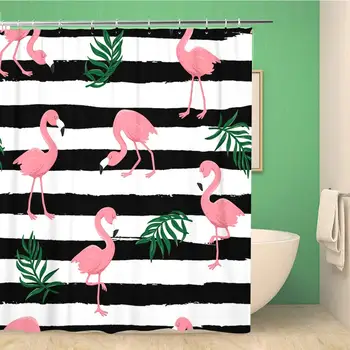 Bathroom Shower Curtain Pink Flamingo Birds and Tropical Leaves Summer in The 72x78 inches Waterproof Bath Curtain Set with
Bathroom Shower Curtain Pink Flamingo Birds and Tropical Leaves Summer in The 72x78 inches Waterproof Bath Curtain Set with