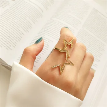 POFUNUO Real 925 Sterling Silver Students Cute Star Design Rings Sisters Jewelry Girls Lovers 18K Gold Zircon Setting Niche Ring 
POFUNUO Real 925 Sterling Silver Students Cute Star Design Rings Sisters Jewelry Girls Lovers 18K Gold Zircon Setting Niche Ring