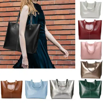 Fashion Women Ladies Large Totes Handbag Solid Leather Soft Shoulder Messenger Bag Simple Elegant Bag
Fashion Women Ladies Large Totes Handbag Solid Leather Soft Shoulder Messenger Bag Simple Elegant Bag