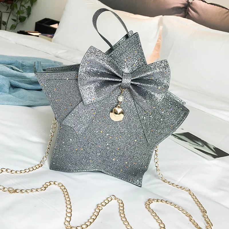 Chain Shoulder Bag Women's 2018 New Style Korean-style Pu Five-pointed Star Shoulder Bag Cool Fashion Sequin Shoulder Bag
Chain Shoulder Bag Women's 2018 New Style Korean-style Pu Five-pointed Star Shoulder Bag Cool Fashion Sequin Shoulder Bag