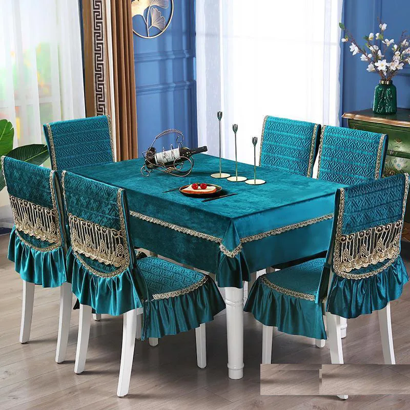 Luxury Suede Tablecloth Set Embroidery Lace Table Cloth Solid Color Dining Chair Cushion Chair Cover Set European Tea Table Cov
Luxury Suede Tablecloth Set Embroidery Lace Table Cloth Solid Color Dining Chair Cushion Chair Cover Set European Tea Table Cov