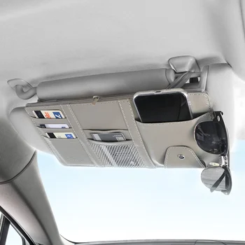 LEEPEE Multifunctional Sun Visor Leather Sunglasses Clip Bill Card CD Phone Holder Box With Zipper Sun Visor storage Pouch
LEEPEE Multifunctional Sun Visor Leather Sunglasses Clip Bill Card CD Phone Holder Box With Zipper Sun Visor storage Pouch
