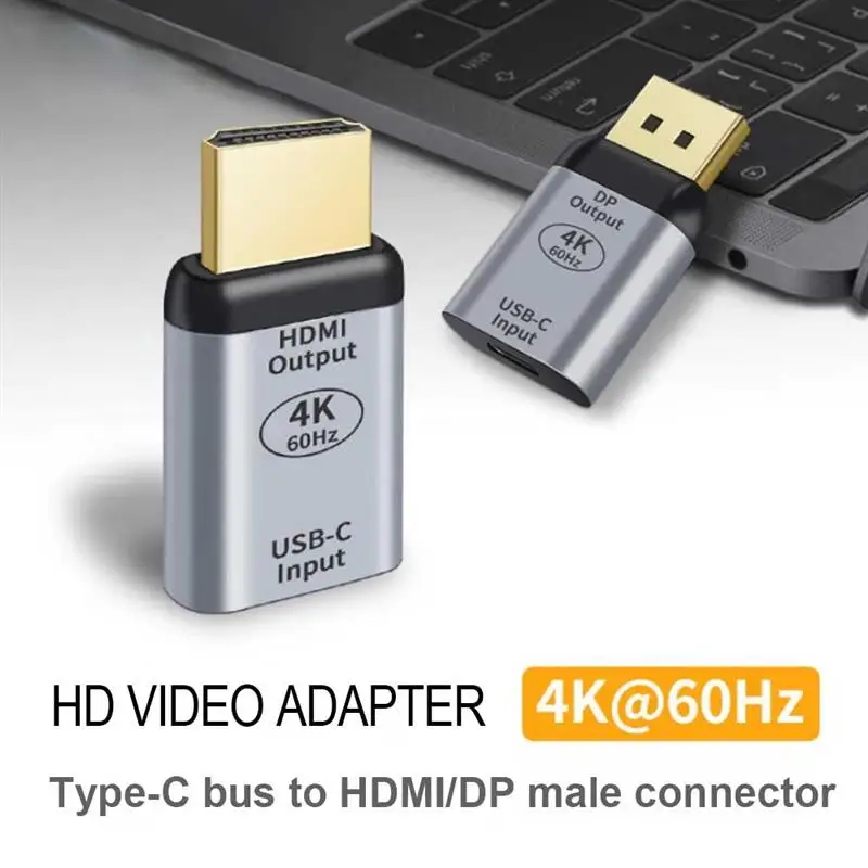 USB Type C Female to HDMI DP Male Adapter Portable Type C HDMI Plug Converter with 4k for Macbook Pro Chromebook Pixel
USB Type C Female to HDMI DP Male Adapter Portable Type C HDMI Plug Converter with 4k for Macbook Pro Chromebook Pixel