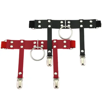 Alloy ring rivets punk PU suspender adjustable heart leg ring garter belt for women goth cosplay harajuku sexy leather harness
Alloy ring rivets punk PU suspender adjustable heart leg ring garter belt for women goth cosplay harajuku sexy leather harness