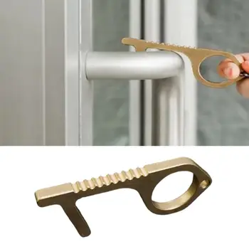 1Pc Hygiene Hand Antimicrobial Brass Edc Door Opener Portable Elevator Tool Door Handle Key For Home non contact Safety Tools
1Pc Hygiene Hand Antimicrobial Brass Edc Door Opener Portable Elevator Tool Door Handle Key For Home non contact Safety Tools