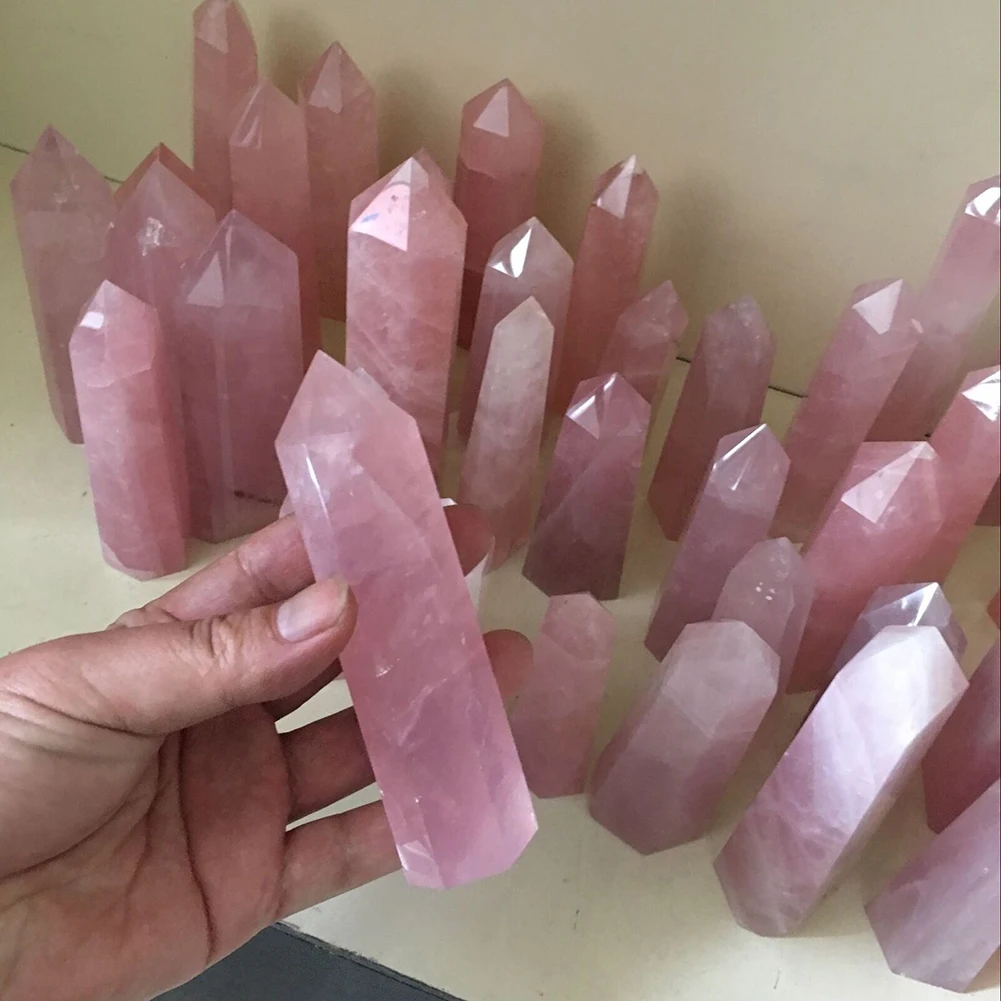 1pcs 100% Natural Rock Pink Rose Quartz Point Healing Crystal Stone 40-50mm Handmade Home Decor Gemstone
1pcs 100% Natural Rock Pink Rose Quartz Point Healing Crystal Stone 40-50mm Handmade Home Decor Gemstone