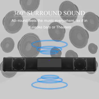 Wireless TV Soundbar 10W, Bluetooth Sound Bar TV Speaker, Subwoofer For TV/PC/Smartphone/Tablet/Remote Control
Wireless TV Soundbar 10W, Bluetooth Sound Bar TV Speaker, Subwoofer For TV/PC/Smartphone/Tablet/Remote Control