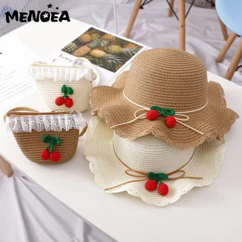 Menoea Girl Hat Summer Beach Sunhat Breathable Straw Hats Cute Cheery Pattern Lace Casual Princess Hat with Bag Kids Hats 2-6Y
Menoea Girl Hat Summer Beach Sunhat Breathable Straw Hats Cute Cheery Pattern Lace Casual Princess Hat with Bag Kids Hats 2-6Y
