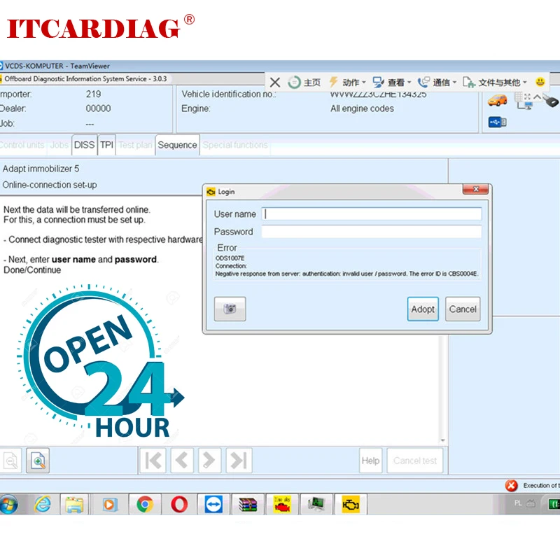 ODIS Online Coding Account Login one time Service for Audi ODIS 4.3.3 ODIS 4.4.10 Diagnostic Interface VAS 5054A VAS6154
ODIS Online Coding Account Login one time Service for Audi ODIS 4.3.3 ODIS 4.4.10 Diagnostic Interface VAS 5054A VAS6154