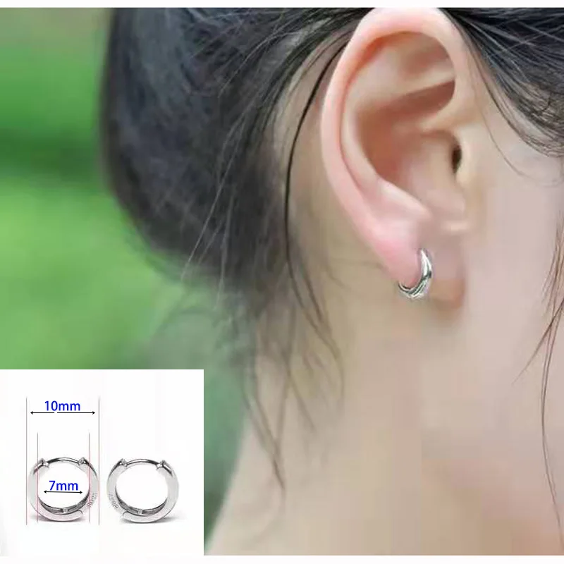 925 Sterling Silver Ear Bone Buckle Hoop Earrings For Women Simple Cartilage Buckle Mini Small Hoop Round Circle Earrings Hoops
925 Sterling Silver Ear Bone Buckle Hoop Earrings For Women Simple Cartilage Buckle Mini Small Hoop Round Circle Earrings Hoops