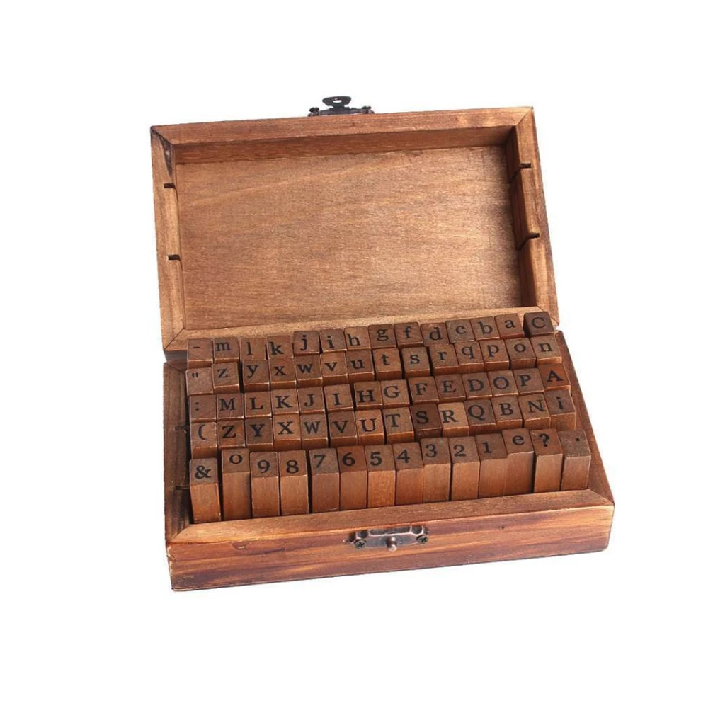 Wooden Rubber Stamp English Alphabet Number Rubber Stamps DIY Craft Letter Stencils 70 Pcs/Set With Wooden Box
Wooden Rubber Stamp English Alphabet Number Rubber Stamps DIY Craft Letter Stencils 70 Pcs/Set With Wooden Box