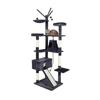 Cat Climbing Frame Scratching Board Post Gray Cat Tree Large Palace Cat Toy Slide Crib Swing Large Niches Height 210cm C04
Cat Climbing Frame Scratching Board Post Gray Cat Tree Large Palace Cat Toy Slide Crib Swing Large Niches Height 210cm C04