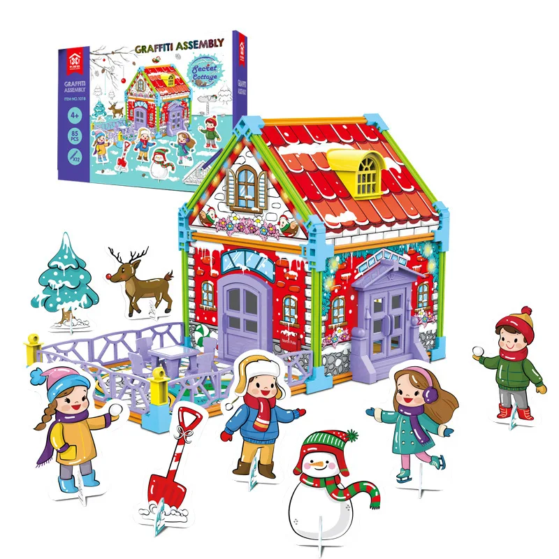 Christmas Graffiti 3D Three-Dimensional Puzzle Assembly Toy With Crayon Building Splicing Educational Toys for Kids Gifts
Christmas Graffiti 3D Three-Dimensional Puzzle Assembly Toy With Crayon Building Splicing Educational Toys for Kids Gifts
