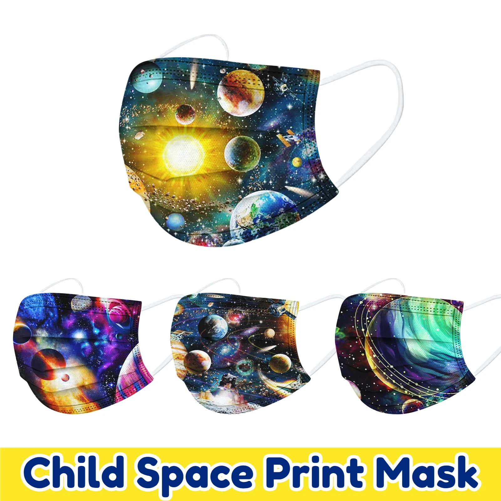 10/50/100PCS Children's Disposable Mask Planet Print Face Mask Child Kids 3-Layer Cartoon Outer Space Pattern Protective Masks 
10/50/100PCS Children's Disposable Mask Planet Print Face Mask Child Kids 3-Layer Cartoon Outer Space Pattern Protective Masks