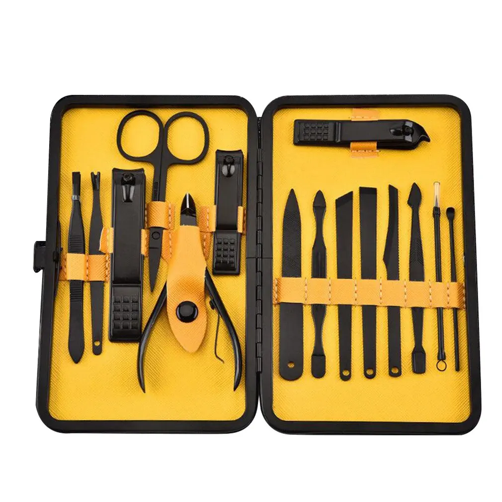 Black Gold Steel 15 Piece Set Nail Tool Set Nail Clippers Compact Nail Scissors Portable Nail Clippers
Black Gold Steel 15 Piece Set Nail Tool Set Nail Clippers Compact Nail Scissors Portable Nail Clippers