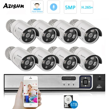 AZISHN H.265 8CH 5MP POE NVR Kit Security Camera System Audio IP Camera Face Detection Outdoor Security Video Surveillance Set
AZISHN H.265 8CH 5MP POE NVR Kit Security Camera System Audio IP Camera Face Detection Outdoor Security Video Surveillance Set