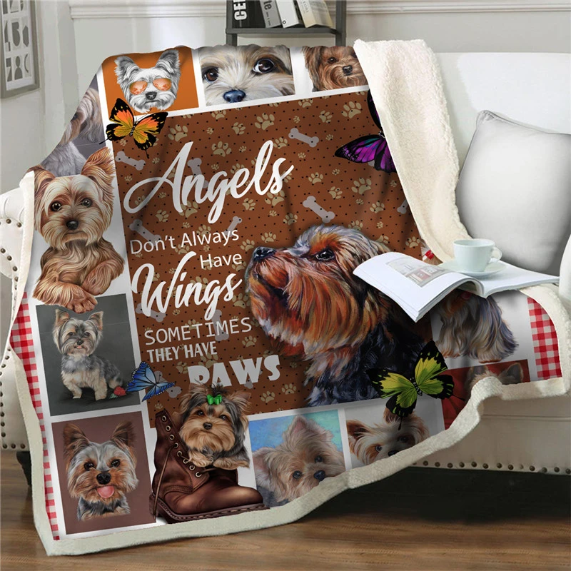 

Dog 3D Cartoon Soft Warm Flannel Blanket Keep Warm Plush Throw Blankets Picnic Thick Bedspread Home textiles Child Birthday Gift