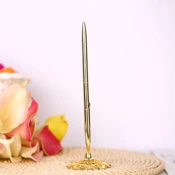 New Wedding Party Guest Book Signing Pen Table Decor Wedding Signing Pen Party Supplies With Hollow Round Pen Holder Gold/Silver
New Wedding Party Guest Book Signing Pen Table Decor Wedding Signing Pen Party Supplies With Hollow Round Pen Holder Gold/Silver