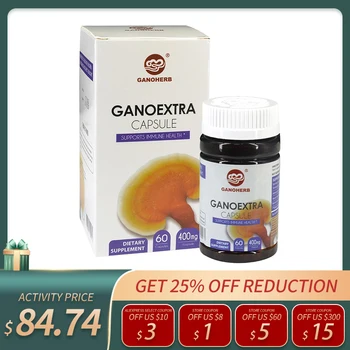 GANOHERB Ganoderma Kangbao Capsule 0.4g/capsule*60 Capsules Enhance Immunity Ganoderma Extract Ganoderma Spore Powder
GANOHERB Ganoderma Kangbao Capsule 0.4g/capsule*60 Capsules Enhance Immunity Ganoderma Extract Ganoderma Spore Powder