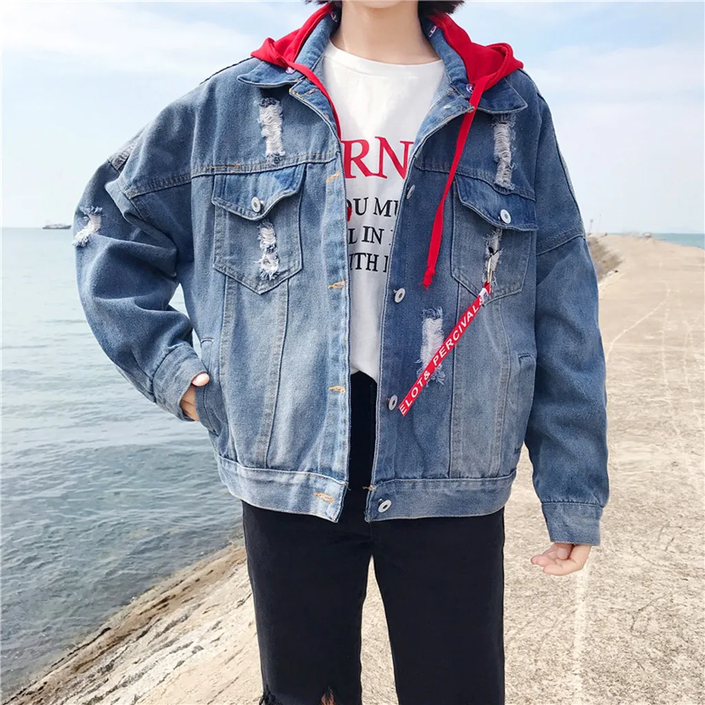 2019 Women Ladies Denim Jacket with Hooded Coat Female Jean Jacket Plus Size Women Loose Long Sleeve Retro Cowboy Denim Coat#902
2019 Women Ladies Denim Jacket with Hooded Coat Female Jean Jacket Plus Size Women Loose Long Sleeve Retro Cowboy Denim Coat#902