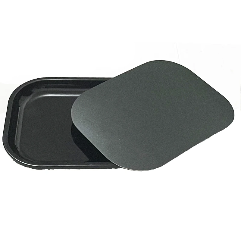 Rolling Tray Magnetic Lid Set 18*14CM Tobacco Herb Grinder Smoke Acces Manual Roller Cigarette Paper Metal Black Tinplate P | Дом и сад