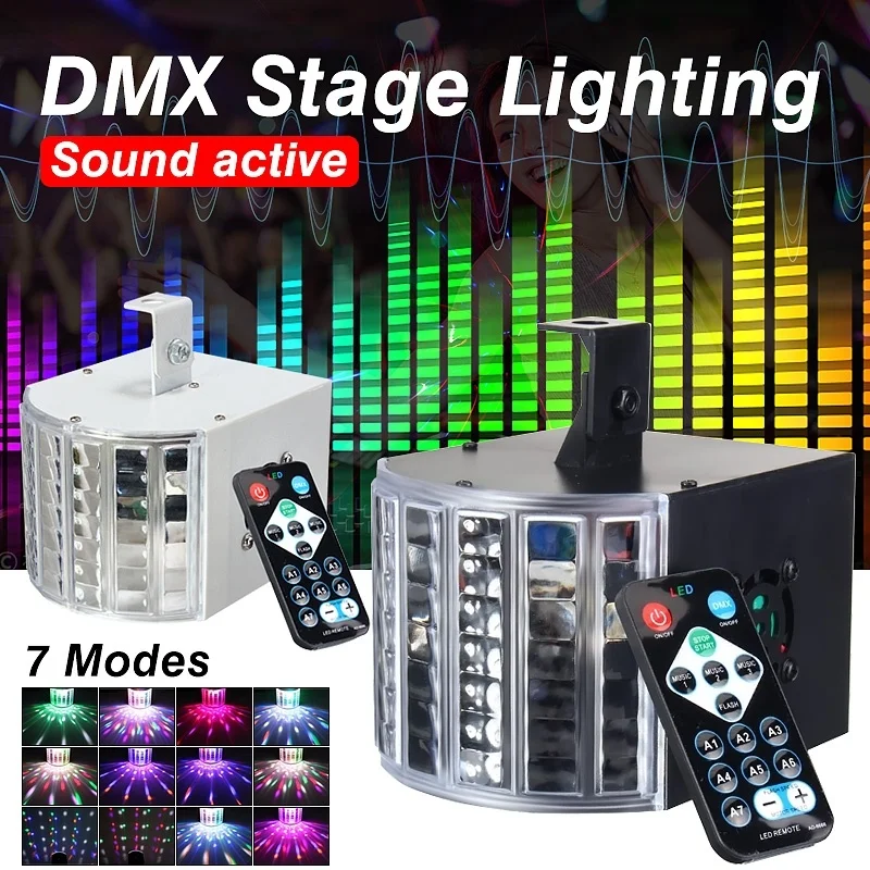 18W LED RGB Auto/Sound Control DMX512 Strobe Stage Effect Lighting DJ Disco Bar Party 7 Channel With Remote Light Lamp AC90-240V
18W LED RGB Auto/Sound Control DMX512 Strobe Stage Effect Lighting DJ Disco Bar Party 7 Channel With Remote Light Lamp AC90-240V
