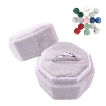 Velvet Single Ring Box Octagon Wedding Ceremony Ring Box with Detachable Lid 83XF
Velvet Single Ring Box Octagon Wedding Ceremony Ring Box with Detachable Lid 83XF