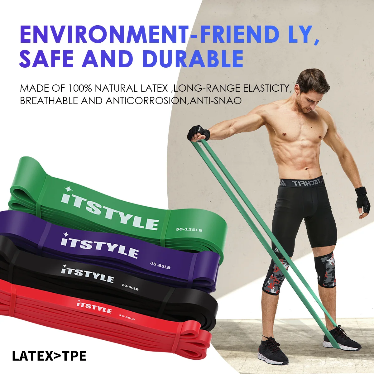 Generic 41" Resistance Bands Loop Natural Latex Expander Power Fitness