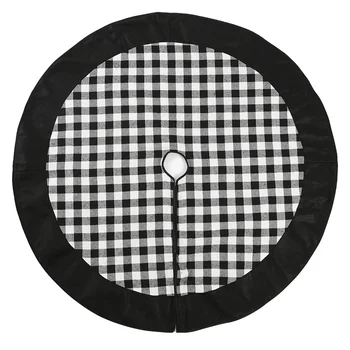 120cm Christmas Tree Skirt Buffalo Plaid Black Xmas Tree Mat for Christmas Decorations For Home Xmas New Year Decor
120cm Christmas Tree Skirt Buffalo Plaid Black Xmas Tree Mat for Christmas Decorations For Home Xmas New Year Decor