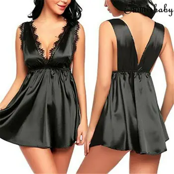 Women Lace Sexy-Lingerie Nightwear Underwear G-string Babydoll Sleepwear Dress 
Women Lace Sexy-Lingerie Nightwear Underwear G-string Babydoll Sleepwear Dress