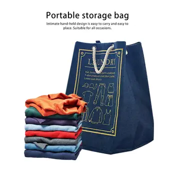 Portable Storage Bag Novel Denim Blue Dirty Clothes Pocket for Indoor Outdoor #4W
Portable Storage Bag Novel Denim Blue Dirty Clothes Pocket for Indoor Outdoor #4W