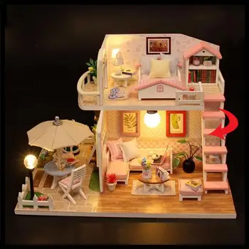 New DIY Wood Doll House Pink Loft Cute Houses Miniature Hand-assembled Puzzle Model Doll House Creative Christmas Gifts
New DIY Wood Doll House Pink Loft Cute Houses Miniature Hand-assembled Puzzle Model Doll House Creative Christmas Gifts