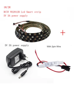 1/2M DC5V WS2812B Led Strip 30 pixels/leds/m WS2812 IC Smart 5050 RGB led Strip light+5V LED Power Supply + 3Keys LED Controller
1/2M DC5V WS2812B Led Strip 30 pixels/leds/m WS2812 IC Smart 5050 RGB led Strip light+5V LED Power Supply + 3Keys LED Controller