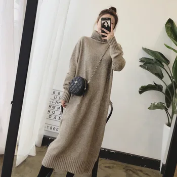 Women's Sweater Dress Plus Size Sweater Skirt Autumn and Winter 2019 New Loose Long Style Long Dress Wild Temperament Dress 
Women's Sweater Dress Plus Size Sweater Skirt Autumn and Winter 2019 New Loose Long Style Long Dress Wild Temperament Dress