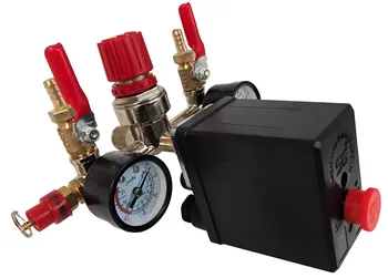 Relay (reducer) on the compressor assembly with pressure gauges 220 V on the flute
Relay (reducer) on the compressor assembly with pressure gauges 220 V on the flute