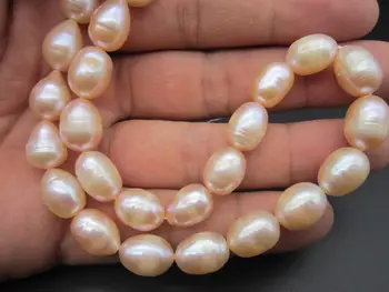 

CHARMING NATURAL PINK 8-9MM SOUTH SEA BAROQUE PEARL NECKLACE 18INCH 14K
