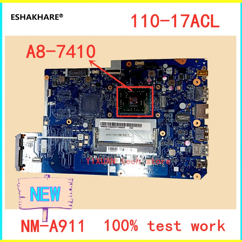 Материнская плата для ноутбуков Lenovo 110 17ACL стандартная материнская ЦП DDR3 100%