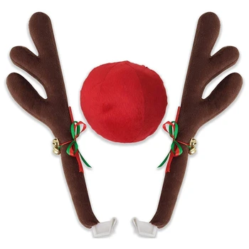 Car Reindeer Antlers & Nose - Window Roof-Top & Grille Rudolph Reindeer Jingle Bell Christmas Costume Auto Accessories
Car Reindeer Antlers & Nose - Window Roof-Top & Grille Rudolph Reindeer Jingle Bell Christmas Costume Auto Accessories