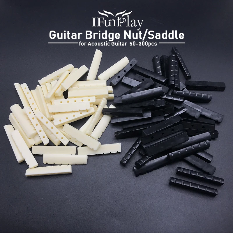 50pcs Plastic Acoustic Guitar String Bridge Nut and Saddle Pin for 6 Strings Folk Wooden Accessories | Спорт и развлечения