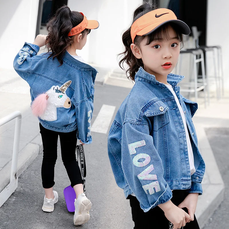 Denim Jacket For Girls Coats Unicorn Sequin Children Clothing Autumn Baby Girls Clothes Outerwear Jean Jackets Child Girls Coat
Denim Jacket For Girls Coats Unicorn Sequin Children Clothing Autumn Baby Girls Clothes Outerwear Jean Jackets Child Girls Coat