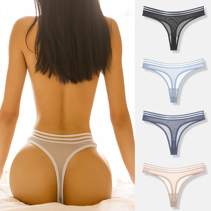 Free Shipping!Seamless Briefs For Woman Plus Size Sexy Mesh Transparent Panties Girls Open Thongs Women's Underwear Cotton High