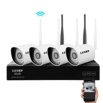 4CH WIFI NVR with 4 PCS WIFI IP Camera Surveillance System 1Mega for Outdoor Security Support Post Alarm Motion Detection
4CH WIFI NVR with 4 PCS WIFI IP Camera Surveillance System 1Mega for Outdoor Security Support Post Alarm Motion Detection