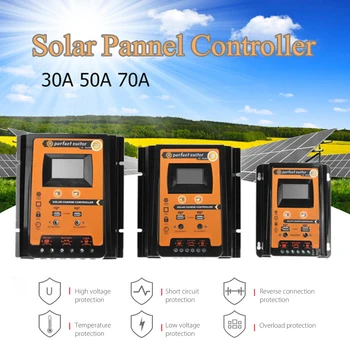 Solar Charge Controller for 12V/24V Solar Panel System IP32 PV Battery Controller Charge Timer LCD Display Solar Panel Regulator
Solar Charge Controller for 12V/24V Solar Panel System IP32 PV Battery Controller Charge Timer LCD Display Solar Panel Regulator