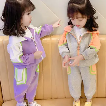 2020 Girls Spring Autumn Clothing Set Hooded Jacket+long Pant,baby Kids Fashion Casual Suits Child Clothes Cotton Tracksuit 
2020 Girls Spring Autumn Clothing Set Hooded Jacket+long Pant,baby Kids Fashion Casual Suits Child Clothes Cotton Tracksuit