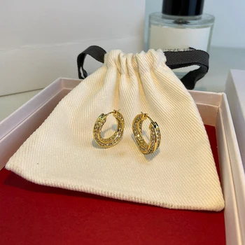 Luxury Rhinestone Hoop Earrings Women Golden Earrings Evening Party Fine Jewelry 
Luxury Rhinestone Hoop Earrings Women Golden Earrings Evening Party Fine Jewelry