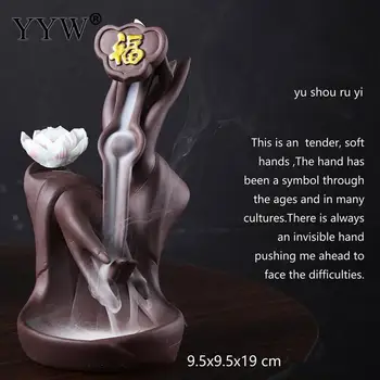 New Buddhist Backflow Incense Burner Buddha Hand Waterfall Incense Burner Lotus Holder Stove Censer Ceramic Aroma Burner Decor
New Buddhist Backflow Incense Burner Buddha Hand Waterfall Incense Burner Lotus Holder Stove Censer Ceramic Aroma Burner Decor